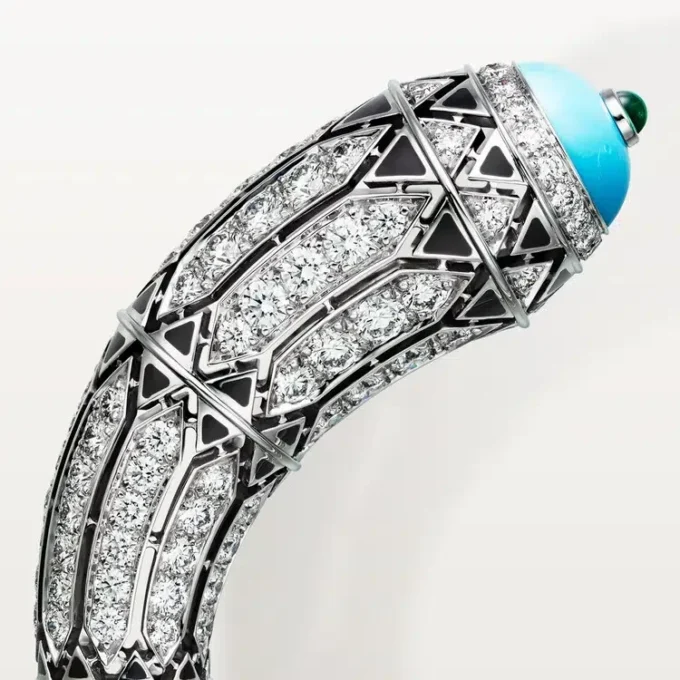 Armbänder „Geometrie & Contrastes“, Türkis, pavé-gefasst