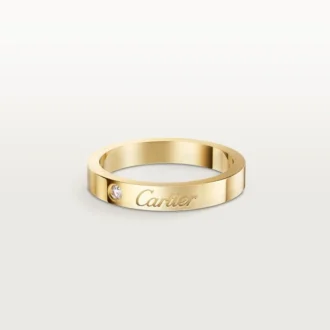 C de Cartier Ehering, 3 mm Breite, 1 Diamant