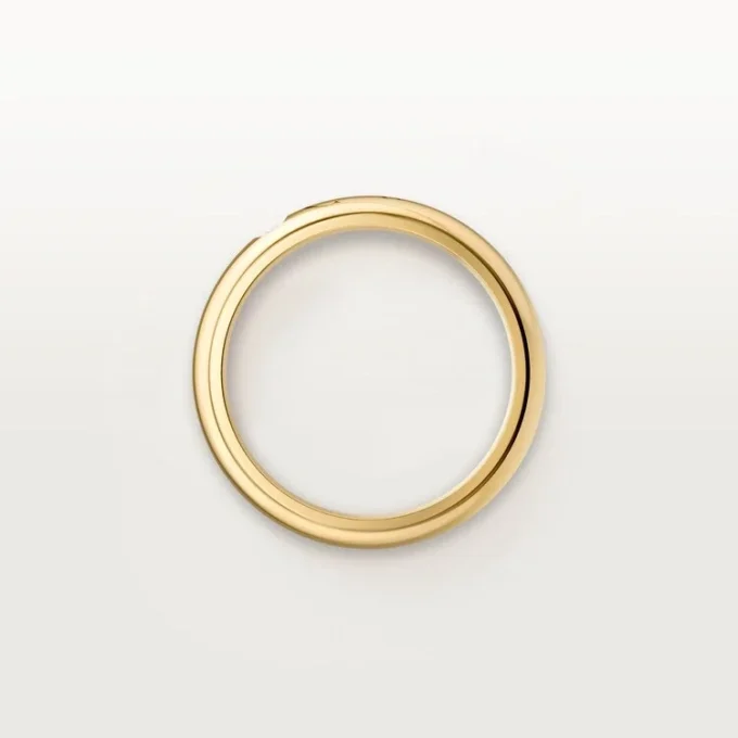 C de Cartier Ehering, 4 mm Breite, 1 Diamant