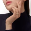 C de Cartier Ehering, 5 mm Breite, 1 Diamant