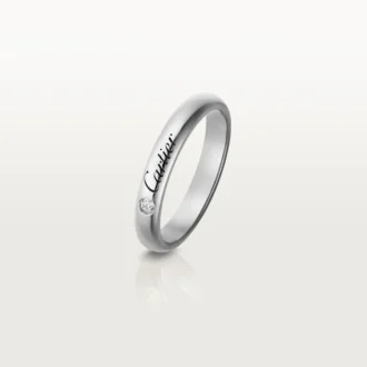 C de Cartier Ehering – Platin, Diamant – Cartier