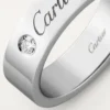 C de Cartier Ehering – Platin, Diamant – Cartier