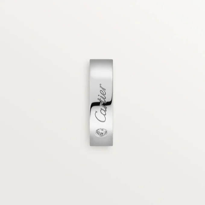 C de Cartier Ehering – Platin, Diamant – Cartier