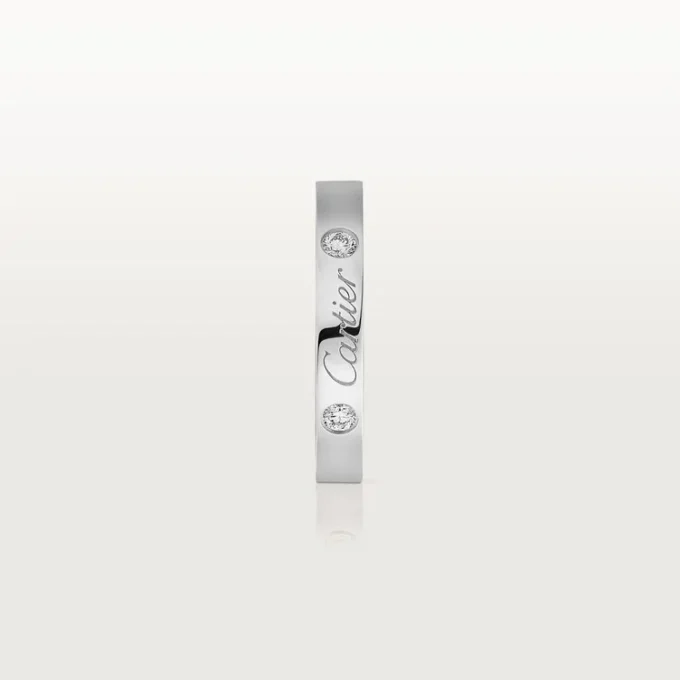 C de Cartier Ehering – Platin, Diamanten – Cartier