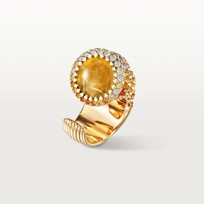 Cartier Libre Polymorph Ring, Chalcedon, Diamanten
