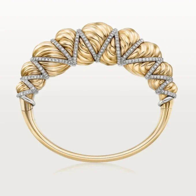 Cartier Libre Tressage Armband, Diamanten