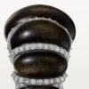 Cartier Libre Tressage Ring, Obsidian, Diamanten