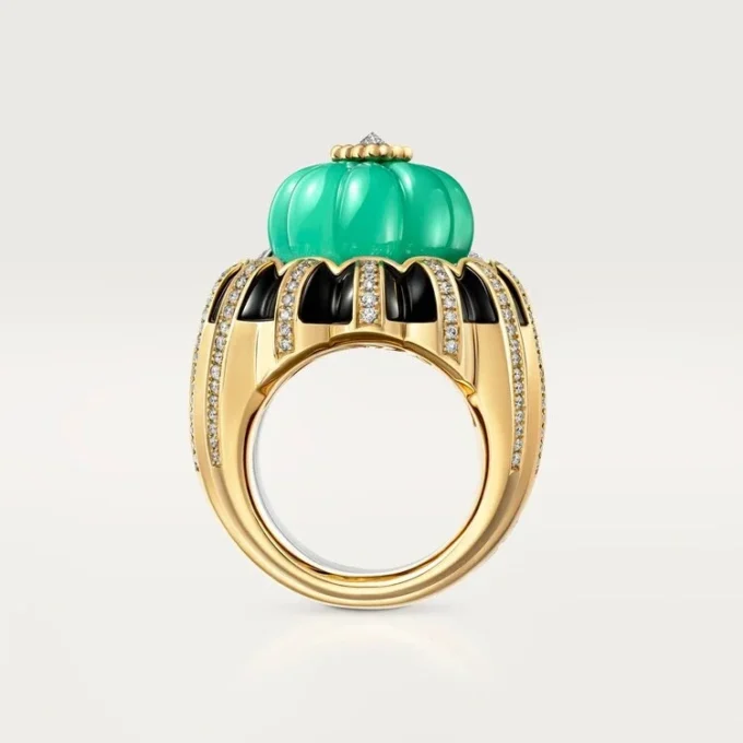 Cartier Libre Tuttitutti Ring, Chrysopras, Diamanten