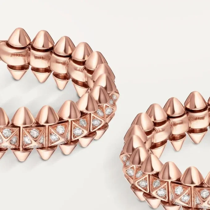 Clash de Cartier Ohrringe, kleines Modell, pavé-besetzt