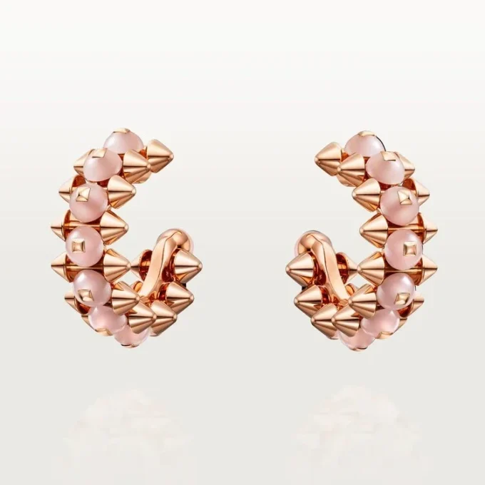 Clash de Cartier Ohrringe, rosa Chalcedon