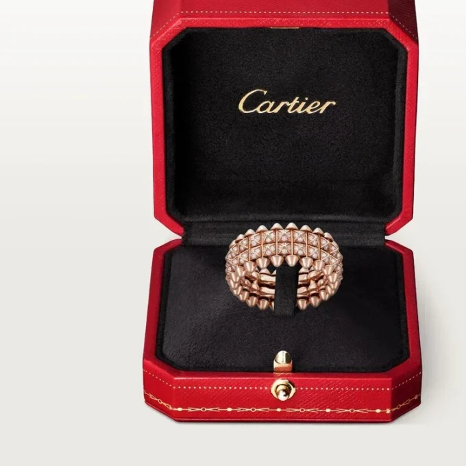 Clash de Cartier Ring, doppelreihig, pavé-gefasst