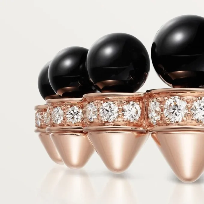Clash de Cartier Ring, Onyx, extragroßes Modell, Diamanten