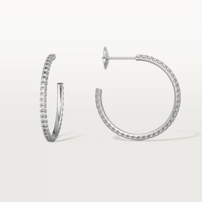 Etincelle de Cartier Ohrringe, mittleres Modell – Weißgold, Diamanten – Cartier