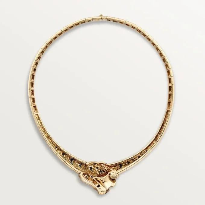 Faune Et Flore De Cartier Halskette, gelbe, orangefarbene und braune Diamanten, pavé-gefasst