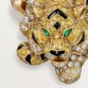 Faune Et Flore-Ring von Cartier, gelbe, orangefarbene und braune Diamanten, pavé-gefasst