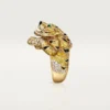 Faune Et Flore-Ring von Cartier, gelbe, orangefarbene und braune Diamanten, pavé-gefasst