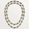 Halskette „Geometrie & Contrastes“, Onyx, vielseitig tragbar, pavé-gefasst