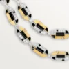 Halskette „Geometrie & Contrastes“, Onyx, vielseitig tragbar, pavé-gefasst