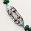 Haute Joaillerie-Halskette – Weißgold, Chalcedon, Skarn, Türkis, schwarzer Lack, Diamanten – Cartier