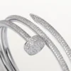 Juste un Clou Armband, doppelt, halb pavé-besetzt