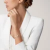 Juste un Clou Armband, doppelt, halb pavé-besetzt