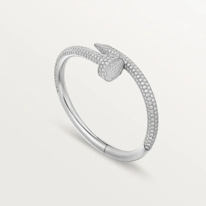 Juste un Clou Armband, großes Modell, halb pavé-besetzt