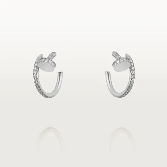 Juste un Clou Ohrringe – Weißgold, Diamanten – Cartier