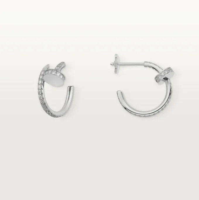 Juste un Clou Ohrringe – Weißgold, Diamanten – Cartier