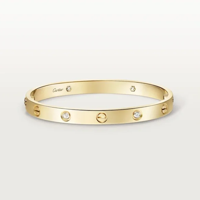 Liebesarmband, klassisches Modell, 4 Diamanten