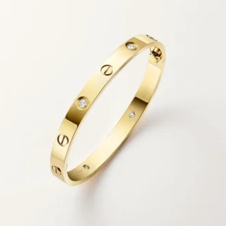 Liebesarmband, klassisches Modell, 4 Diamanten