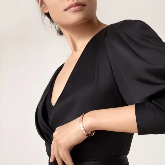 Liebesarmband, klassisches Modell, 4 Diamanten