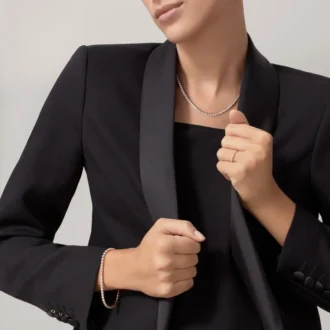 Lignes Essentielles Halskette, Diamanten im Brillantschliff