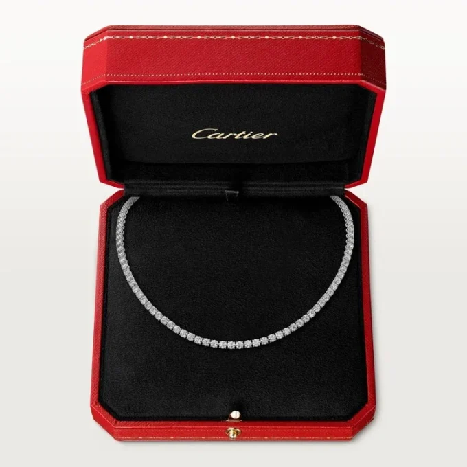 Lignes Essentielles Halskette, Diamanten im Brillantschliff