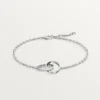 Love-Armband, an Kette, halb gepavé