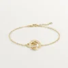 Love-Armband, an Kette, mit Pavé-Fassung