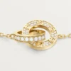 Love-Armband, an Kette, mit Pavé-Fassung