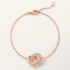 Love-Armband, an Kette, mit Pavé-Fassung