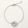 Love-Armband, an Kette, mit Pavé-Fassung