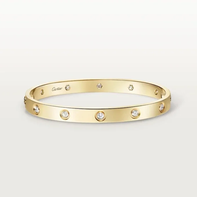 Love-Armband, klassisches Modell, 10 Diamanten