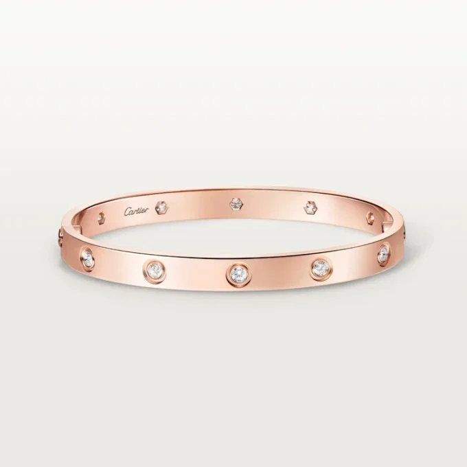 Love-Armband, klassisches Modell, 10 Diamanten