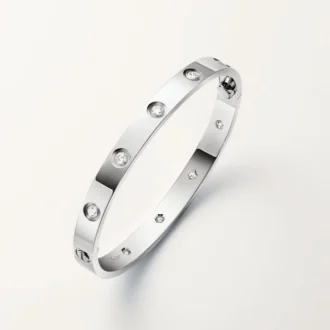 Love-Armband, klassisches Modell, 10 Diamanten
