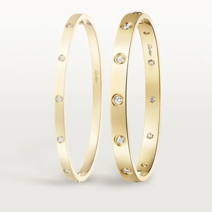 Love-Armband, klassisches Modell, 10 Diamanten