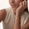 Love-Armband, klassisches Modell, gebürstet, 4 Diamanten