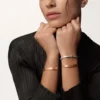 Love-Armband, klassisches Modell, gebürstet, 4 Diamanten