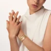 Love-Armband, klassisches Modell, gebürstet, 4 Diamanten