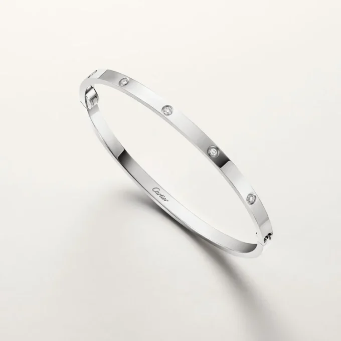 Love-Armband, kleines Modell, 10 Diamanten