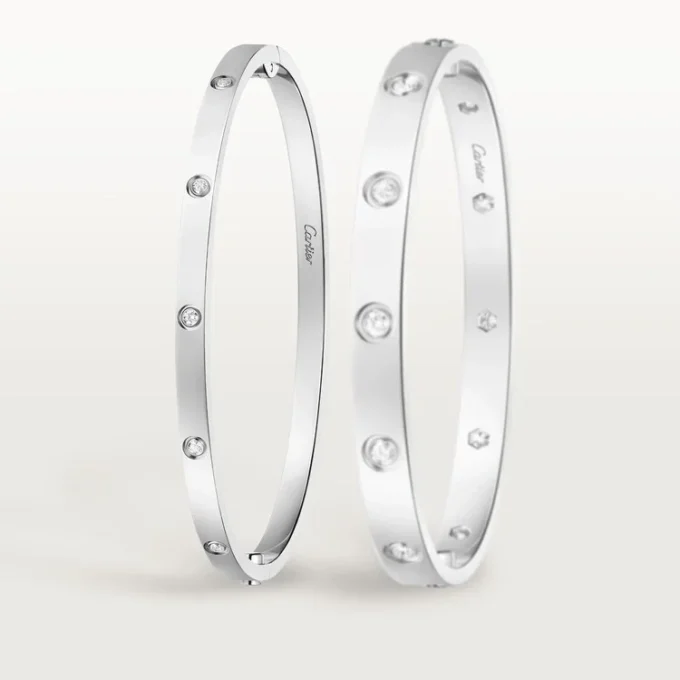 Love-Armband, kleines Modell, 10 Diamanten