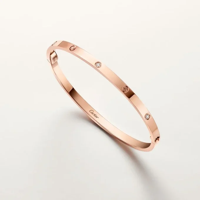 Love-Armband, kleines Modell, 6 Diamanten