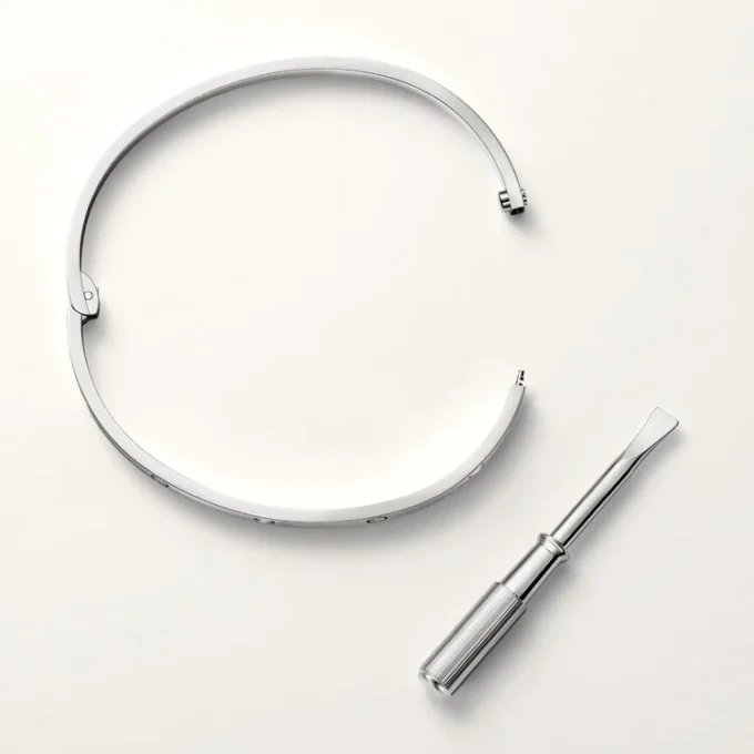 Love-Armband, kleines Modell, 6 Diamanten