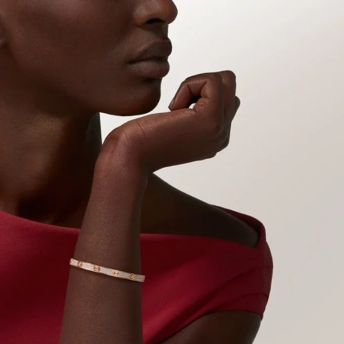 Love-Armband, mittleres Modell, mit Pavé-Fassung